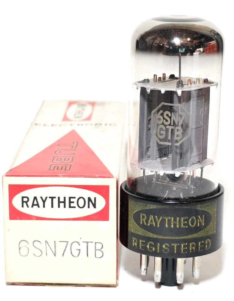 1 Raytheon 6SN7GTB Vacuum Tube Tested NOS On Calibrated TV – 7