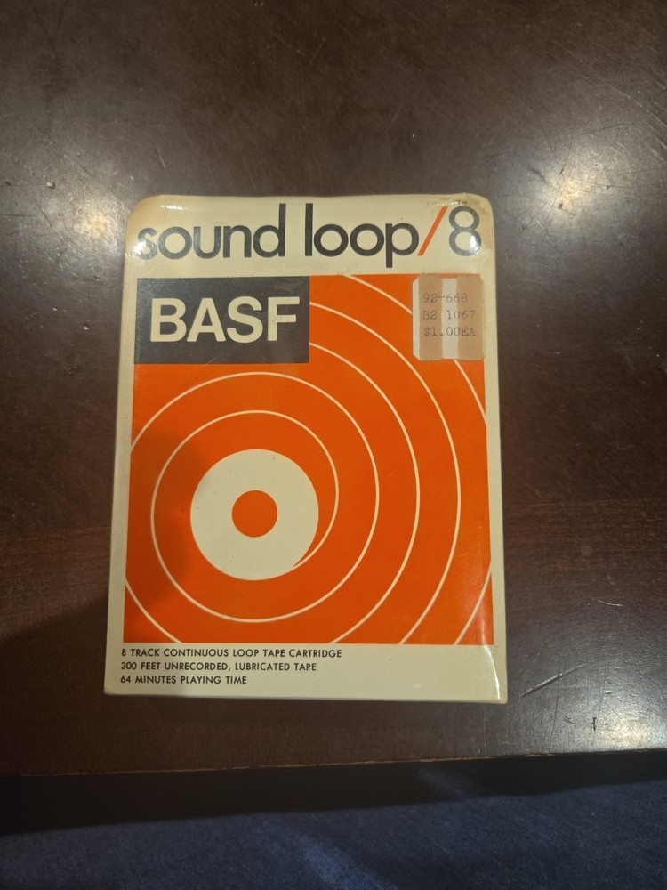BASF SOUND LOOP 8 64min 8 Track Tape Cartridge SEALED