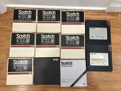 Lot of 11 Vintage Scotch 3M Magnetic Tape 150, 1/4″ x 1800′ Tapes 200 203 Jazz