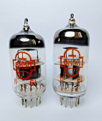 2pcs NEW 6N3P/6CC42/ECC42 Matched Pair Reflector tubes, Brown inscription RARE!