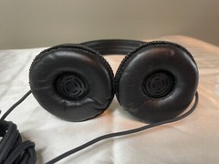 Vintage Pyramid HP-50 Headband Headphones Adjustable Over Ear Gold Tone Accents