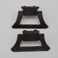 Philco 49-1609 Console Tube Radio Brass Handles Pair