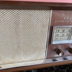 Mid Century Tube FM AM Radio Panasonic 782B Tweed 1963 Please Read