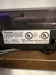 *Parts- Repairs / Read Description: Pioneer PL-990 Automatic Belt Turntable