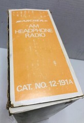 Vintage Archer Radio Shack Tandy 5 Transistor AM Headphone Radio 12-191A