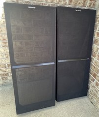 Pair (2) Sony U80 Floor Speakers Grilles Covers