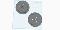 1 PAIR of NAB HUB ADAPTERS REEL TO REEL 3-D PRINTED