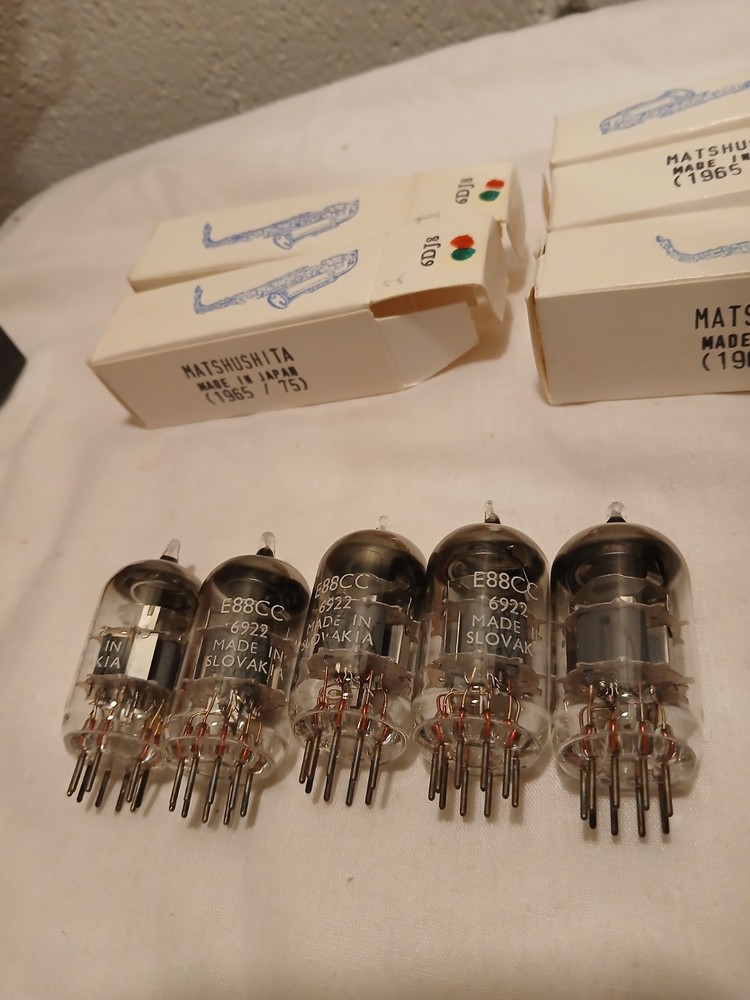 Sleeve of 6dj8 6922 Tubes Slovakia NOS lot of 5