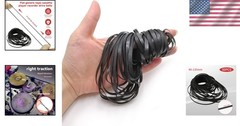 Cassette Recorder Belt Kit – 50 Flat Rubber Belts, 4mm Width, 40-135mm Range