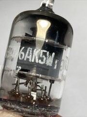 MATCHED PAIR Red Tip JTL-5654 / 6AK5W Audio Vacuum Tubes TV-7 TESTED