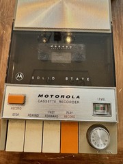 3L Vintage 1975 Motorola CP-30FN Vintage Cassette Recorder Solid State 7.5 Volt