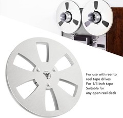 1/4 7 Inch Empty Reel for to Tape Recorder Open Silver