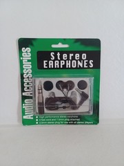 Vtg NOS Stereo Earphones Model 656058 W/ 3.5mm Stereo Plug And 7.5mm Plug.