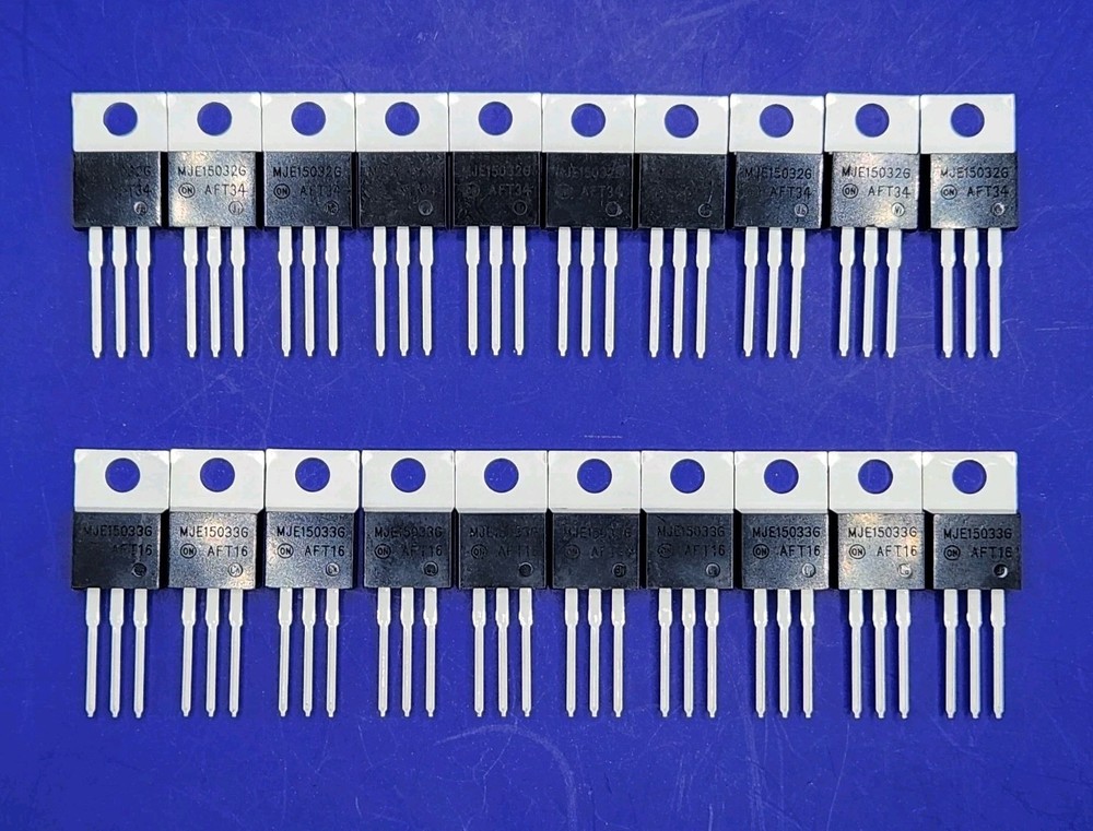 10 ea MJE15032G & MJE15033G Genuine Onsemi Transistors Fastest Free Shipping
