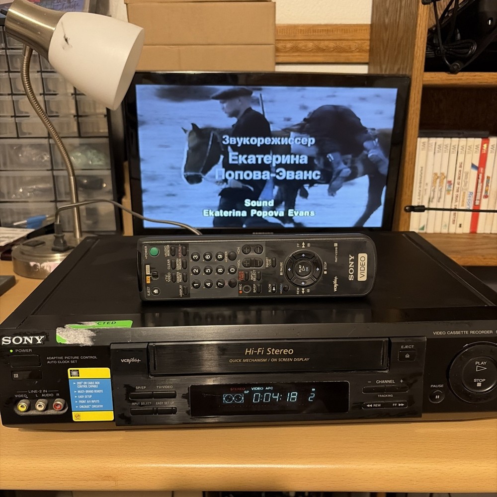 Sony SLV-778HF VCR VHS Hi-Fi Stereo Video Cassette Recorder w Remote Works