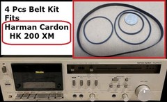 4 BELTS FITS HARMAN KARDON CASSETTE PLAYER HK-200XM (4 NEW BELTs) nice!