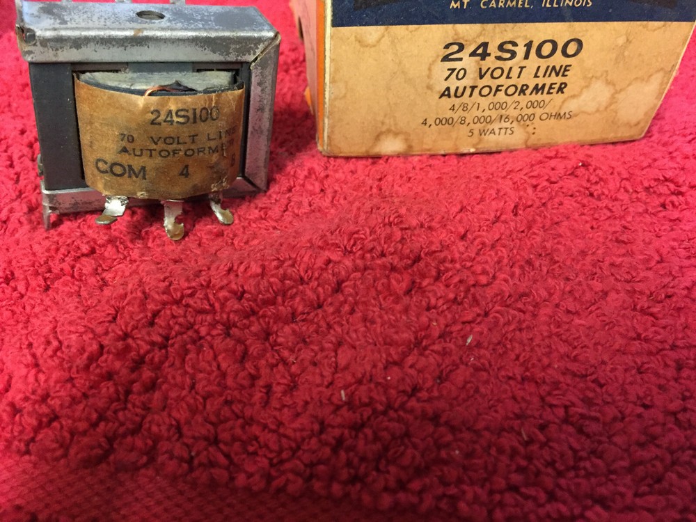 24S100 THORDARSON TRANSFORMER 70V LINE TRANSFORMER NOS