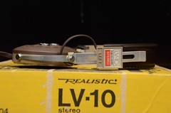 Vintage Realistic LV-10 Headphones w Box 70/80s Radio Shack USA (No Foam) READ