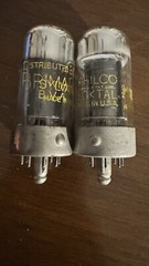 NOS Match Pair Brimar & Philco (Sylvania) 7C5 KT81 Loctal Tubes (6V6) RichTone !