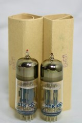 NOS 6N6P 6H6N USSR MILITARY RED-TIP Matched PAIR GOLD GRID TUBES