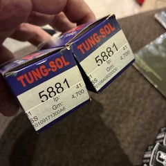 Matched Pair Tungsol 5881 Tubes
