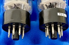 TWO GE 6CA7 EL34 Tubes /Amplitrex 👍/ STRONG PLATE CURRENTS / OO Disc Getter ’83