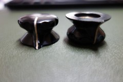 1 Pc RCA / BIC 1″ Bakelite 1/4″ Shaft – Brass Insert “copy” Audio Knob