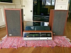 Vintage altec Lansing 911 stereo receiver amp speakers turntable epicure m100