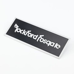 Rockford Fosgate Speaker Custom Made Logo Badge Aluminum 106mm(4.17″)X39mm(1.54″