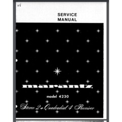 Marantz 4230 Stereo 2 + Quadradial 4 Receiver Service manual 40 pages comb bound