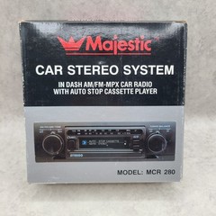 Vintage 80s NOS Majestic Cassette Car Stereo AM/FM Radio MCR 280 (UNTESTED)