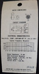 Vintage Archer 270-092b Electret Condenser Mike Element NOS