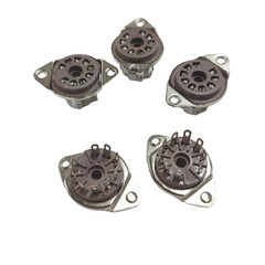 (5PACK)- 9 Pin For Belton Socket, Bottom Mount Micalex .75″ Chassis Hole USA