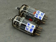 NOS Pair RCA 12AX7A ECC83 Made in Japan Short Gray Plates Tests NOS Amplitrex