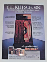 Klipsch Klipschorn Audiophile Poster 1980 19″ x 13″ Inside View, Legendary Spkr