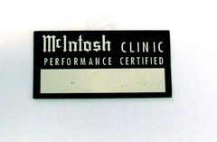 McIntosh Tube Mc275 Amp Preamp “CLINIC CERTIFIED” Repair WRITEABLE DECAL NEW!