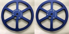New One Pair Pioneer blue 7” Tape Reel Light Metal Aluminum Take Up Reel