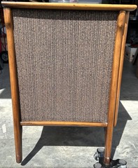 Vintage Mid Century Modern RCA Solid State Walnut Cabinet Stereo Console