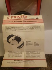 VTG 1970s PIONEER SE-30A Headband Over Ear 8 ohm Stereo HEADPHONES Made in Japan