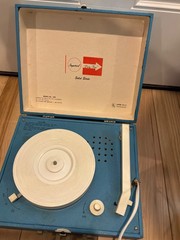 Vintage Imperial Party-Time Model 100 Record Player Blue Tested Spins 33/45