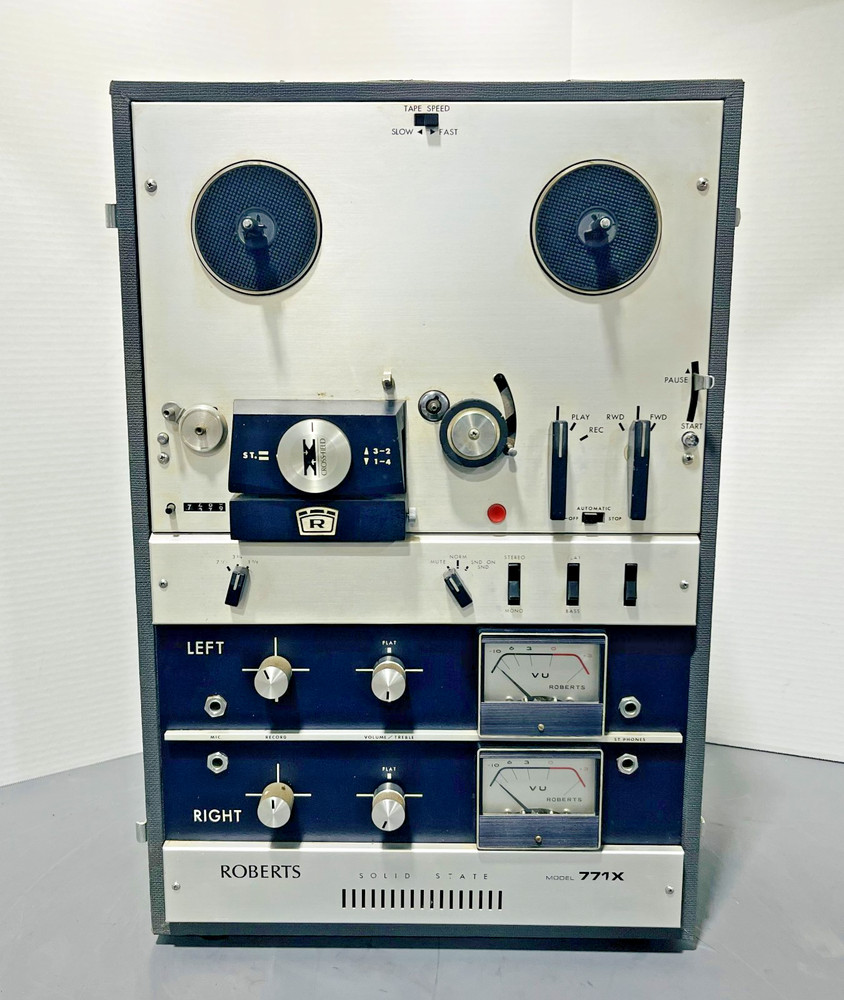 Vintage Roberts 771X Reel to Reel Recorder/player *Cut Power Cord* Power Tested