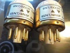 BRIMAR 6N7GT/G ECC31 GREY GLASS OLD STOCK TESTED BRITISH VINTAGE VALVES TUBES