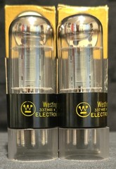 WESTINGHOUSE 6SN7 GTB TUBE 1963 TOUGH DOGS 2 HOLE GRAY PLATES MATCHING SET NIB