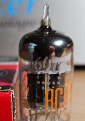 6072 RCA BLACK PLATE 3 MICA VINTAGE TUBE 12AY7 TRUE NOS NIB (1960) *eTRACER* #3