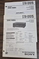Sony STR-D1015 Receiver Service Manual w/1 Supplement-Original