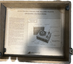 Vintage Audiotronics 304E Record Player Turntable Bi-Directional Sound Portable