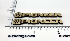 Pioneer Speaker Badge Logo Pair Gold Incised Plastic for CS Series and Others