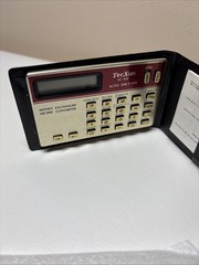 Vintage TECXON LC-93C Pocket Calculator Money Exchanger Red Taiwan Needs Batter