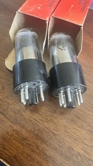 Matched Pair 6W6GT NOS RCA Black Plate Beam Power Tubes