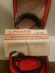 VTG 1970s PIONEER SE-30A Headband Over Ear 8 ohm Stereo HEADPHONES Made in Japan